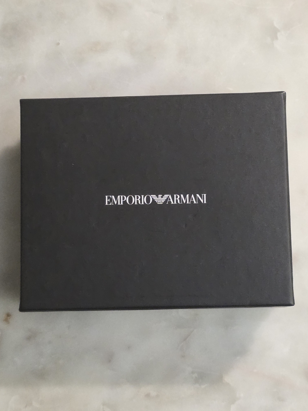 Emporio Armani Men's Black Accessories Gift Box-5.75"Wx4.5"H